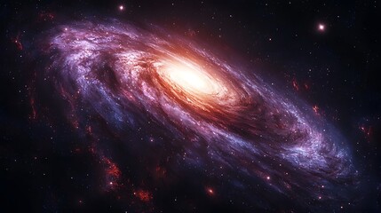Poster - radiant galactic swirl with shimmering celestial wonders in vibrant hues