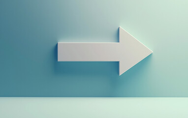 Fototapete - 3D Render Arrow Set Light Color Directions Graphic Design Symbol Icon Sign Pointer Navigation Guide Interface Element Object Shape Directional Guidance Right Left Up Down Forward Backward
