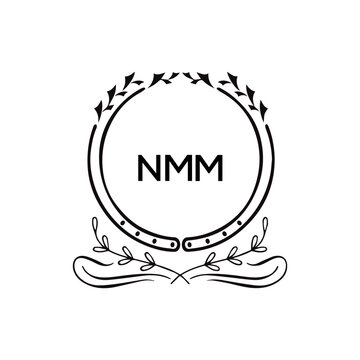 NMM creative minimalist letter logo.