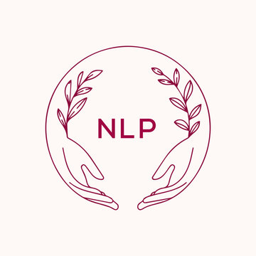 NLP creative minimalist letter logo.