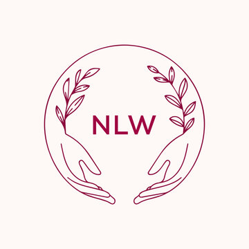 NLW creative minimalist letter logo.