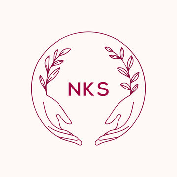 NKS creative minimalist letter logo.