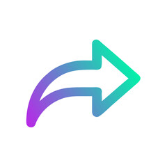 Dynamic arrow logo design in gradient colors, modern branding