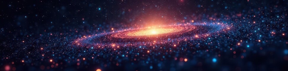 Wall Mural - infinite star field, brilliant points of light on black , points, night sky