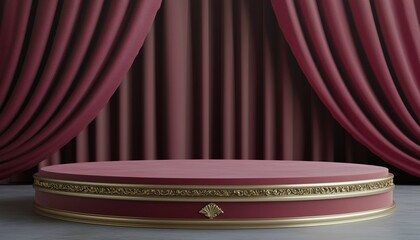 Poster - Classic Podium Viva Magenta: A Stunning Presentation Product Rendering - The Perfect Product For Any Presentation Setting, Now Available In A Vibrant Magenta Shade.