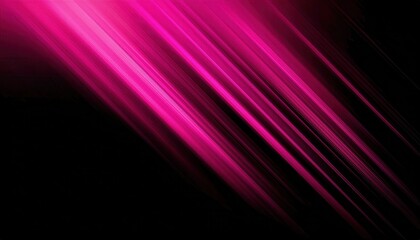 Aufkleber - dynamic diagonal magenta light streaks on black background, futuristic abstract motion effect, perfect for digital art designs

