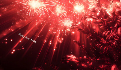 Poster - Fireworks display with the words 