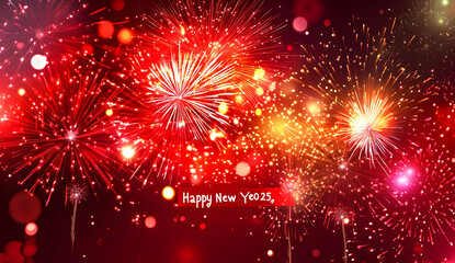Poster - Fireworks display with the words 