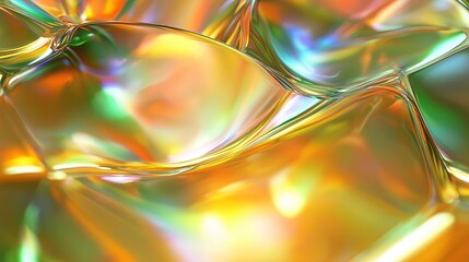 Poster - A distorted glass texture reflecting a rainbow spectrum