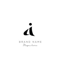 Leinwandbilder - AI Logo Design, Futuristic, Modern, and High-Tech Branding for Letters A and I. Creative, Minimal Design.