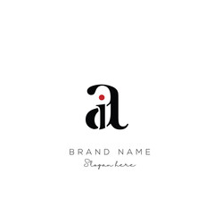 Leinwandbilder - AI Logo Design, Futuristic, Modern, and High-Tech Branding for Letters A and I. Creative, Minimal Design.