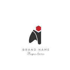 Leinwandbilder - AI Logo Design, Futuristic, Modern, and High-Tech Branding for Letters A and I. Creative, Minimal Design.