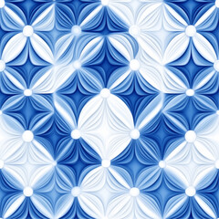 Wall Mural - A minimalistic, organized pattern with grids or linear structures to evoke clarity and order, with a gradient of light blue.