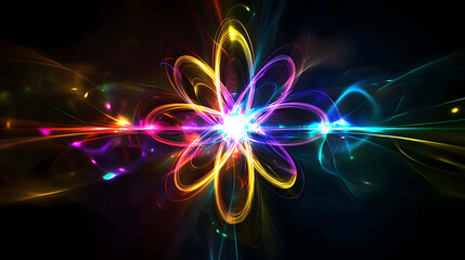 Wall Mural - conceptual abstraction featuring vibrant colors and shapes for digital wallpaper background design