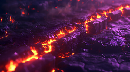 Poster - Close up of vibrant flames in a fire with glowing embers and smoke wisps on a dark background