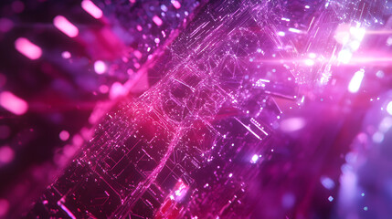 Poster - Purple and pink abstract background with floral elements creating a conceptual representation of nature