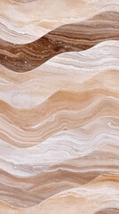 Poster - Elegant abstract waves in earthy tones of brown and cream, perfect for background or interior design