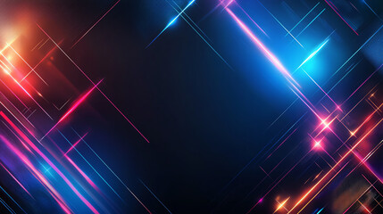 Poster - Vibrant abstract digital background with colorful light streaks and glowing effects, creating futuristic atmosphere. Perfect for technology and design themes