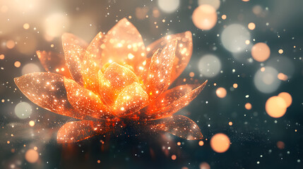 Poster - A close-up of a delicate flower bathed in soft light creating a serene and artistic atmosphere