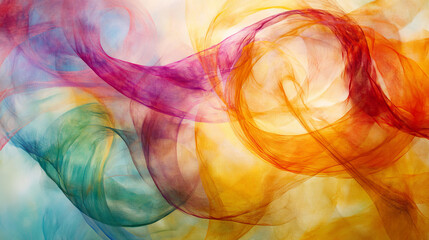 Poster - Abstract vector colorful background with transparent smoke