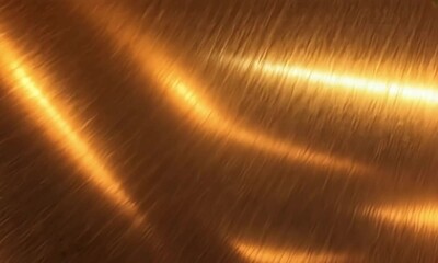 Poster - Vibrant reflections captured in golden metallic textures during artistic creation in a studio setting