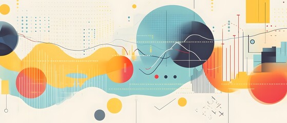 Poster - An abstract design featuring vibrant colors, dynamic shapes, and geometric patterns that evoke creativity and innovation. Ideal for modern projects and artistic presentations.