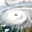 © Nidai - Hurricane formation satellite image real-time weather forecast high humidity levels natural environment aerial view
