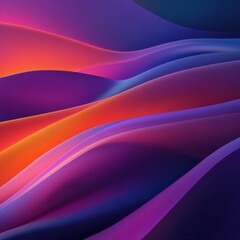 Leinwandbilder - Abstract Colorful Waves Background with Gradient Lighting and Smooth Texture for Modern Design 