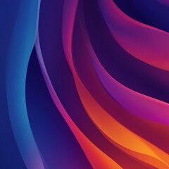 Poster - Abstract Gradient Waves: Fluid Design with Colorful Curves and Dynamic Visual Appeal
