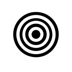 Poster - Concentric Rings Pattern: A Striking Black and White Circular Design with Rhythmic Contrast and Simple Symmetry