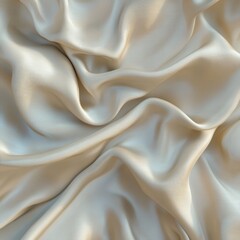 Poster - Elegant Draped Fabric: A Luxurious Texture of Soft Creamy Silk with Delicate Folds and Subtle Shimmering Light