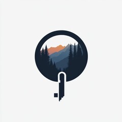 Poster - Unlock the Wilderness: A Key to Adventure Featuring Majestic Mountains and Serene Evergreen Forests