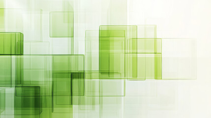 Poster - Abstract vector background with white and green transparent rectangles