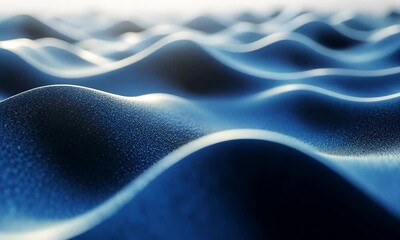 Poster - Abstract Blue Waves Background Animation with Gentle Movement and Smooth Flow