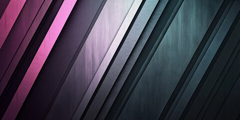 Aufkleber - Pink and blue metallic stripes creating modern abstract background