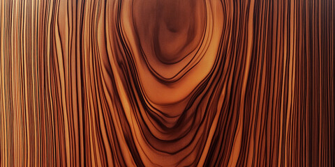 Aufkleber - Close up polished wavy wood grain showing growth rings forming concentric circles