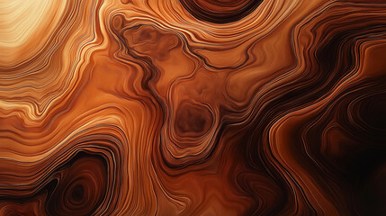 Aufkleber - Abstract wood texture background creating wavy pattern with warm brown tones