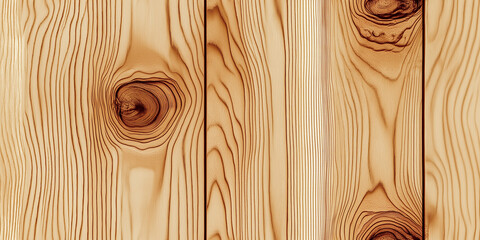 Aufkleber - Light brown wooden planks showing knots and wood grain creating a natural pattern