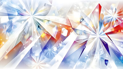 Poster - Abstract background featuring colorful crystals and unique geometric shapes in vibrant hues