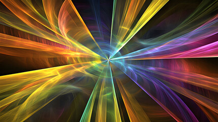 Poster - Colorful abstract background with black elements and vibrant patterns for creative design projects and digital art