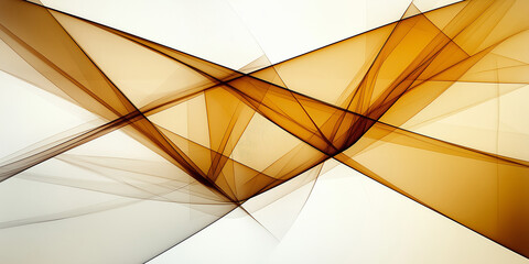 Poster - Abstract orange intertwined shapes on white background