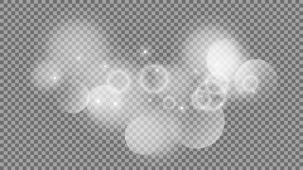 Wall Mural - bokeh circles on transparent background