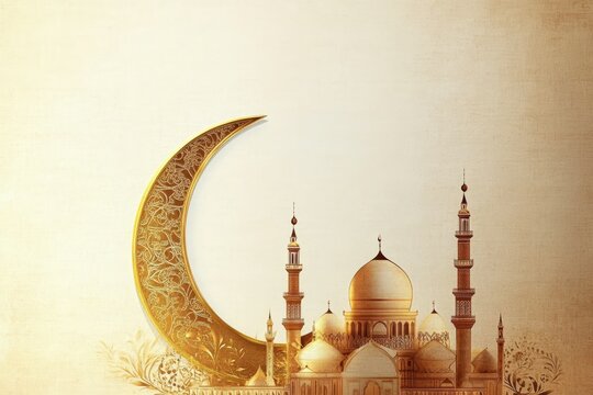 ethereal ramadan ambiance with arabesque patterns and sacred architecture in vintage aesthetic