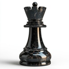 A high-quality black chess king piece image, suitable for strategic game or educational material themes, is isolated on a transparent background