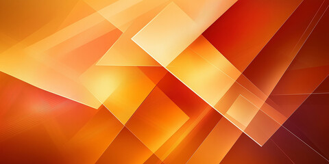 Aufkleber - Orange and yellow abstract geometric shapes background design