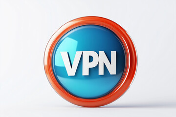 Aufkleber - Vpn button showing virtual private network connectivity