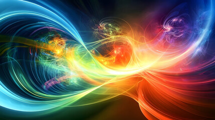 Poster - Surreal abstract wallpaper featuring vibrant colors and intricate patterns for digital backgrounds and artistic designs