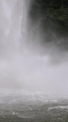 Wall Mural - Giant waterfall in Ecuador, named Condor Machay