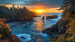 © Mahmud - The sun setting over the Pacific Ocean as seen from Depoe Bay, Oregon