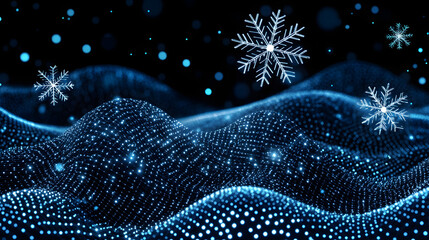Poster - Abstract artistic representation of snow textures and patterns in winter landscape for wallpapers and screensavers